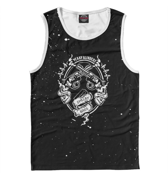 Мужская майка с изображением Острые козырьки цвета Белый