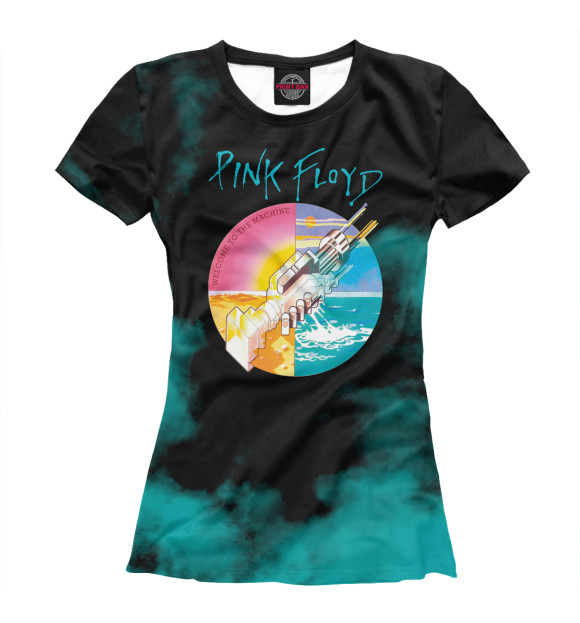 Женская футболка с изображением Pink Floyd цвета Белый