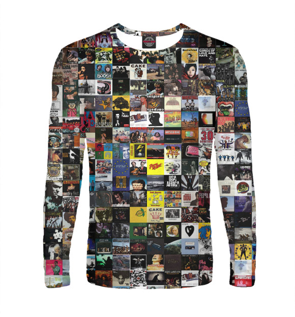 Мужской лонгслив с изображением Все рэперы цвета Белый