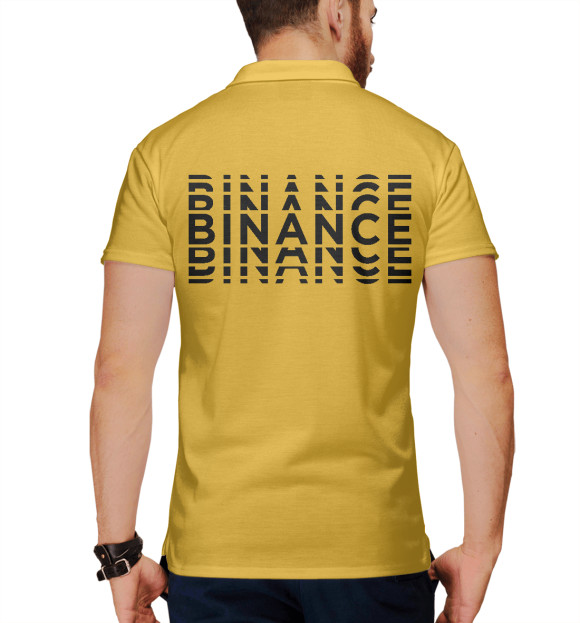 Мужское поло с изображением Binance цвета Белый