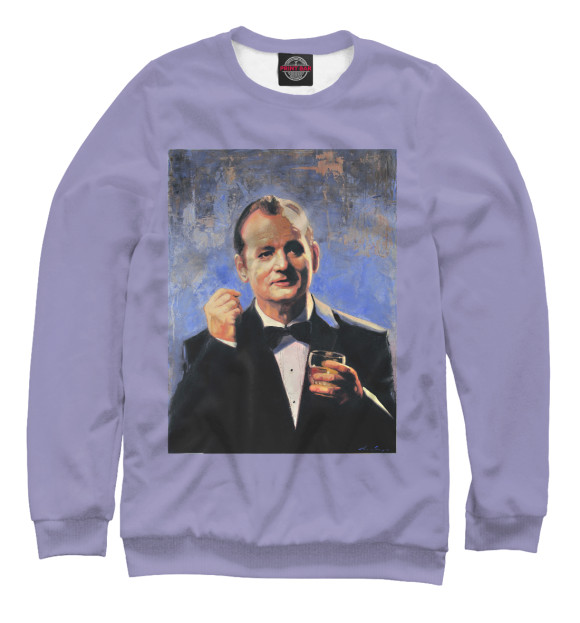 Мужской свитшот с изображением Bill Murray цвета Белый