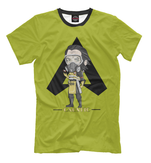 Мужская футболка с изображением Caustic Chibi цвета Белый