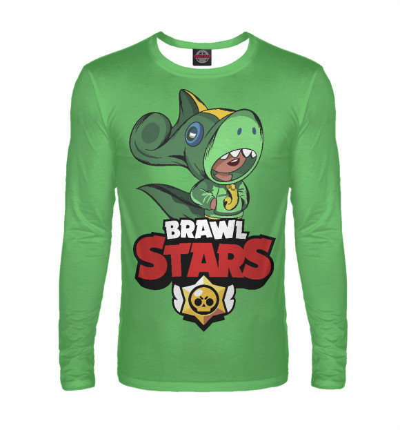 Мужской лонгслив с изображением Brawl Stars цвета Белый