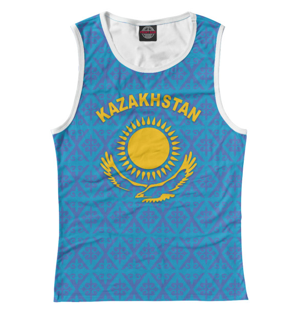 Майка для девочки с изображением Казахстан цвета Белый