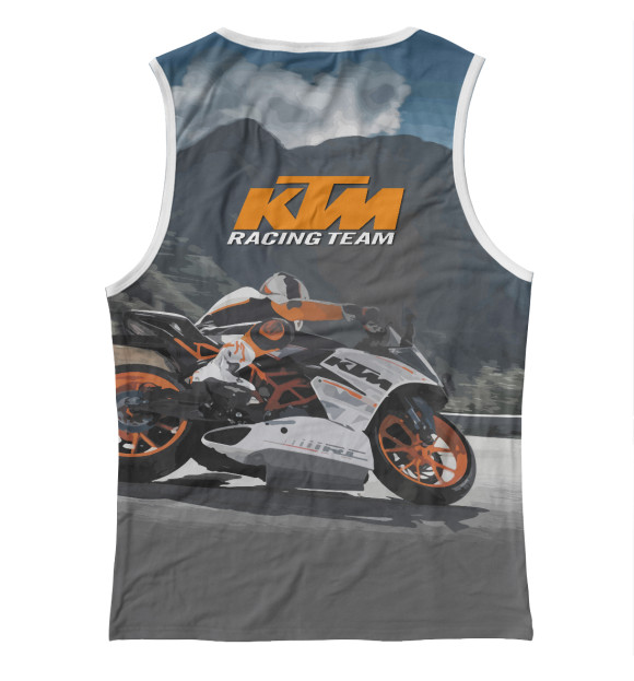 Майка для девочки с изображением KTM Racing team цвета Белый
