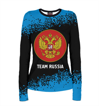 Лонгслив для девочки Russia - Герб | Team Russia | Краска