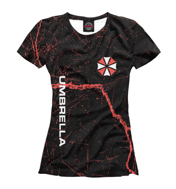 Футболка для девочек с изображением Umbrella Corporation цвета Белый