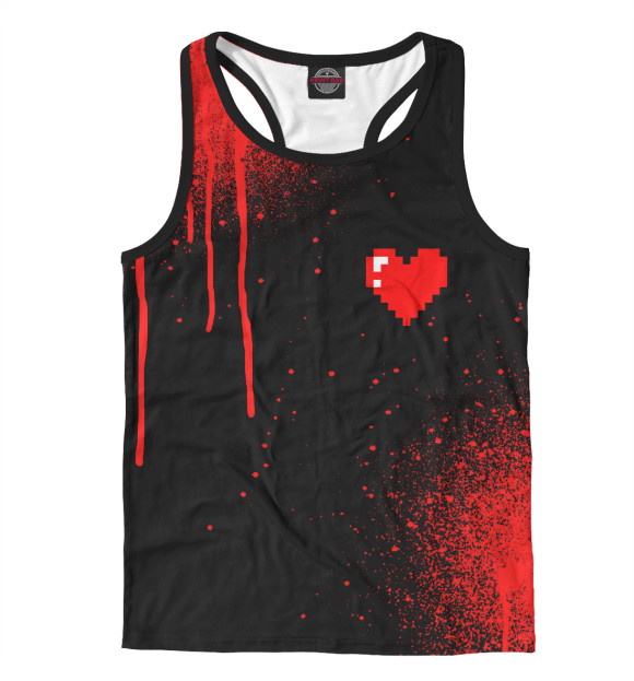 Мужская майка-борцовка с изображением Minecraft Love цвета Белый