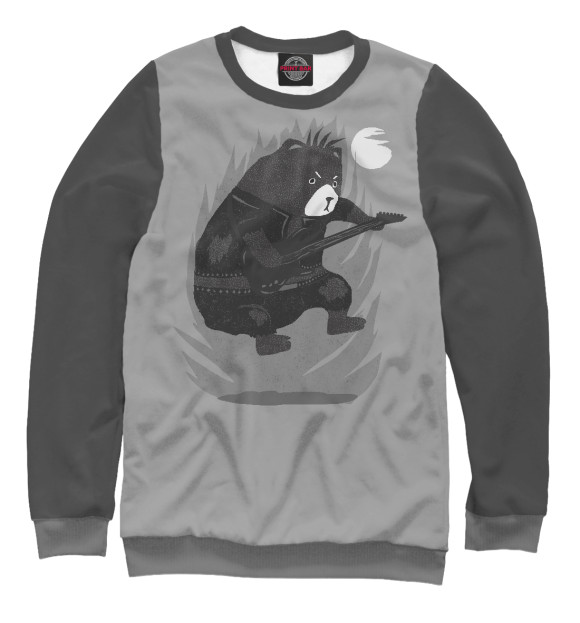 Свитшот для девочек с изображением Bad Bear bass цвета Белый