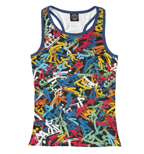 Женская майка-борцовка с изображением Зимние виды спорта 2022 цвета Белый