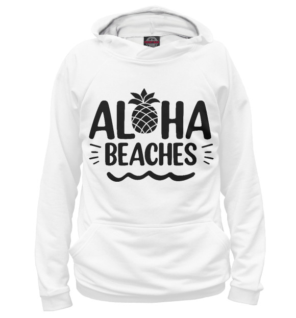 Худи для мальчика с изображением Aloha beaches цвета Белый