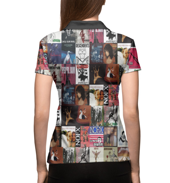 Женское поло с изображением Метал группы цвета Белый