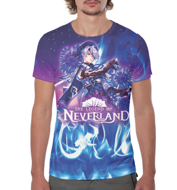 Мужская футболка с изображением The Legend of Neverland цвета Белый