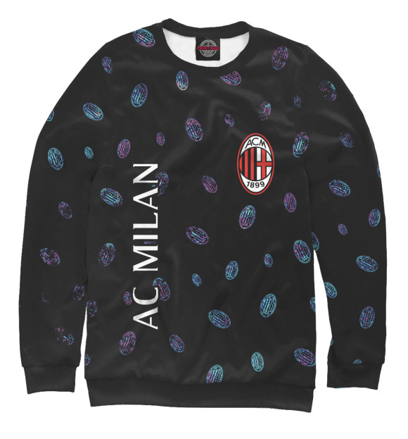 Свитшот для мальчиков с изображением AC Milan / Милан цвета Белый