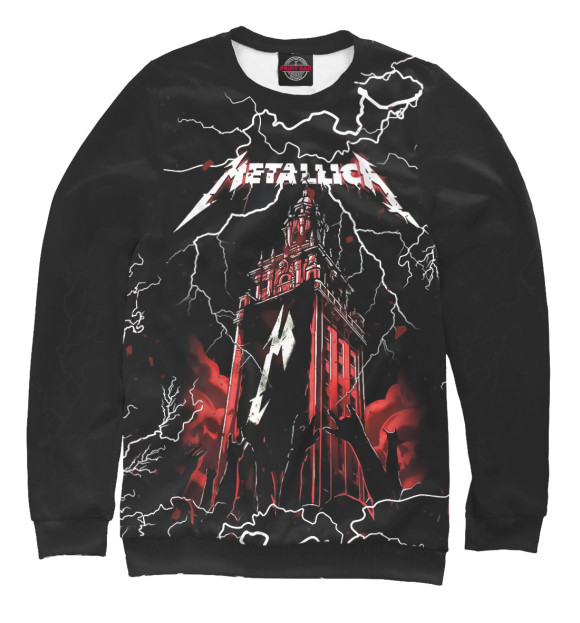 Свитшот для девочек с изображением Metallica цвета Белый
