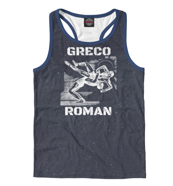 Мужская майка-борцовка с изображением Greco Roman Wrestling цвета Белый