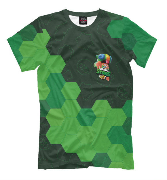 Футболка для мальчиков с изображением Brawl Stars Leon / Леон цвета Белый