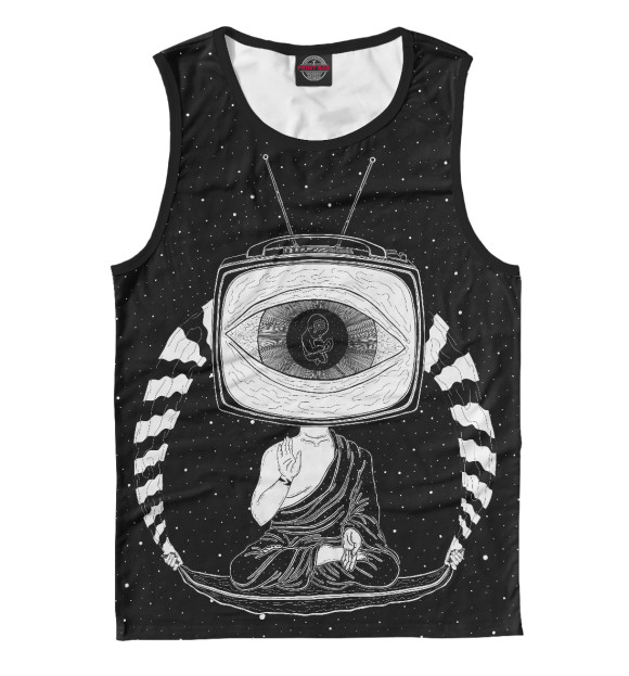 Майка для мальчика с притом Телебудизм цвета Белый Майка для мальчика с изображением Телебудизм цвета Белый