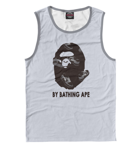 Мужская майка с изображением By Bathing Ape цвета Белый