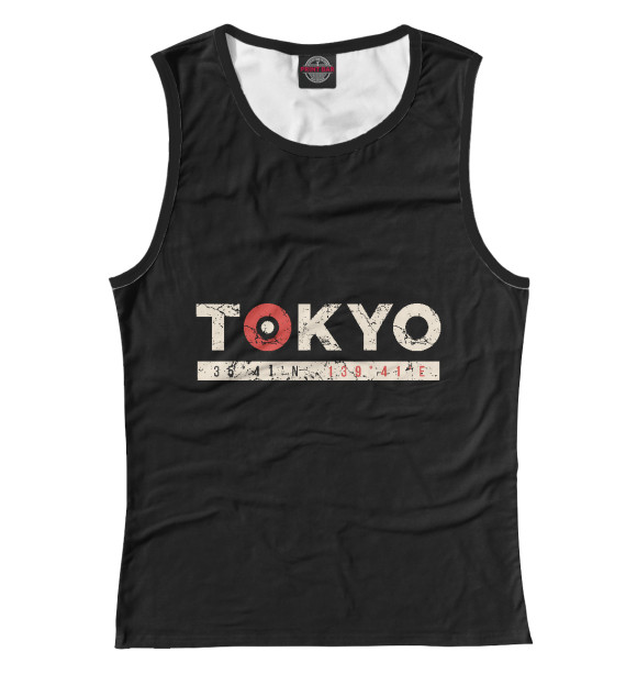 Майка для девочки с изображением Tokyo цвета Белый