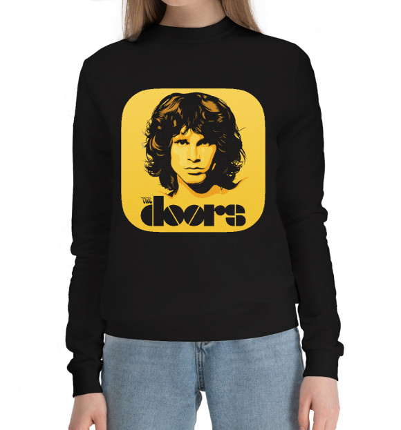 Женский хлопковый свитшот с изображением The Doors цвета Черный