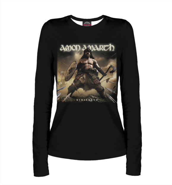 Женский лонгслив с изображением Amon amarth цвета Белый