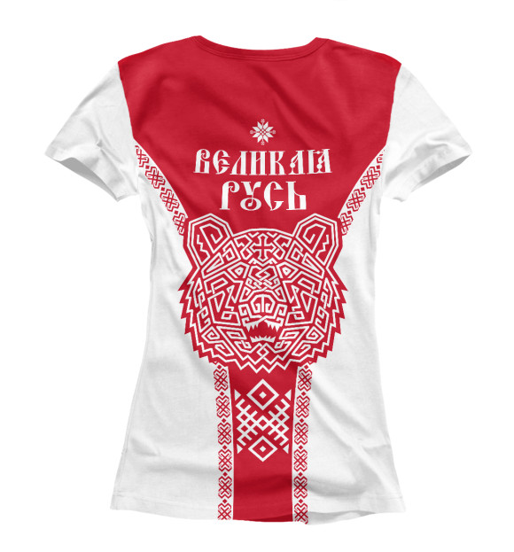 Футболка для девочек с изображением Великая Русь цвета Белый