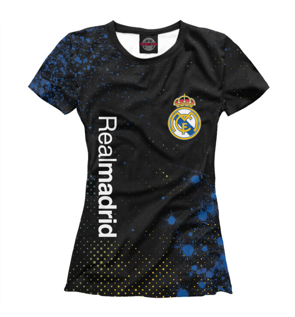 Футболка для девочек с изображением Real Madrid / Реал Мадрид цвета Белый