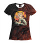 Футболка для девочек Vintage Japan Art Cat Eatin