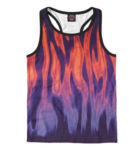 Мужская майка-борцовка с изображением Фиолетовое пламя цвета Белый