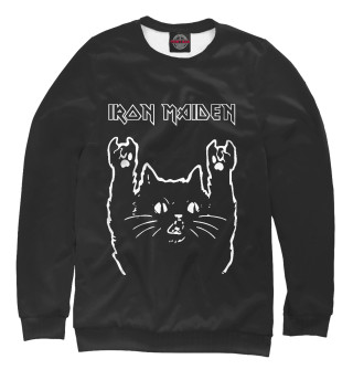 Женский свитшот Iron Maiden Рок кот