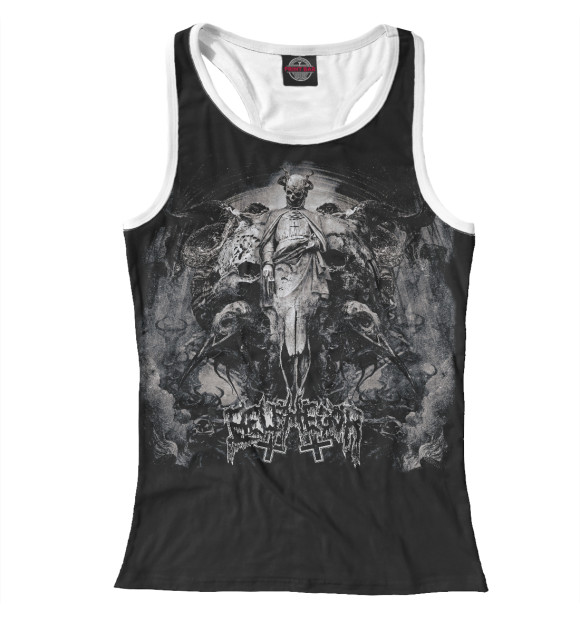 Женская майка-борцовка с изображением Belphegor цвета Белый