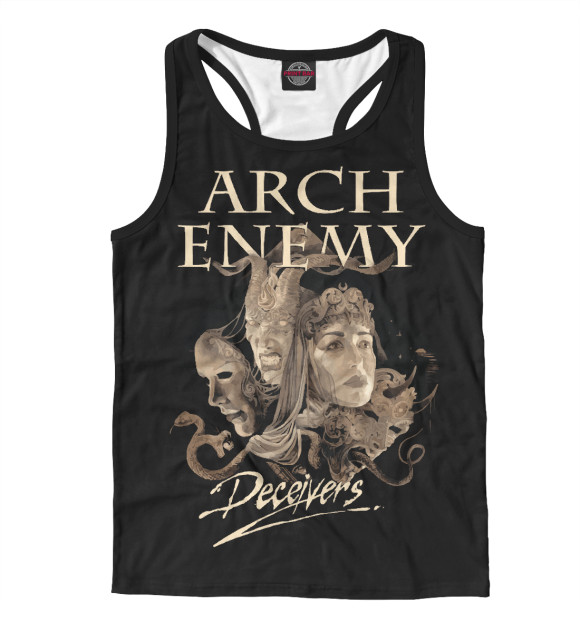 Мужская майка-борцовка с изображением Arch Enemy цвета Белый