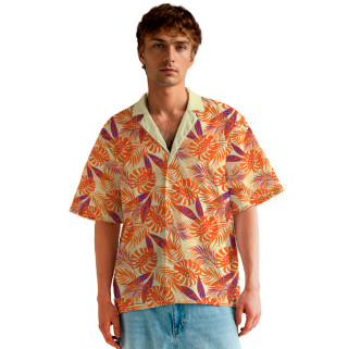 Гавайская рубашка для мальчиков Пальмы и монстера