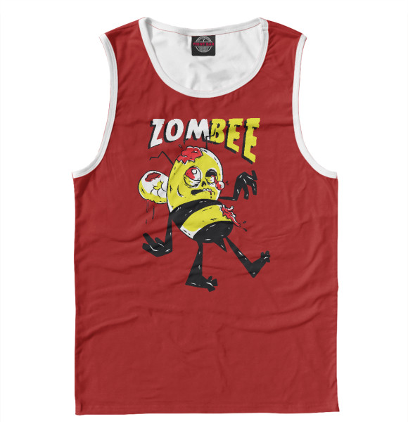 Майка для мальчика с изображением ZomBEE цвета Белый