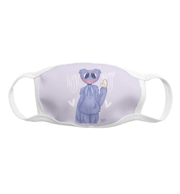 Маска тканевая с изображением Poppy Playtime Хагги Вагги цвета Белый