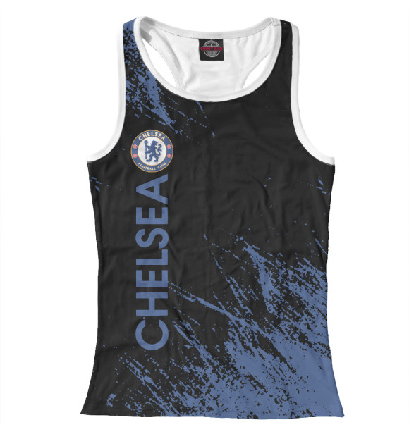 Женская майка-борцовка с изображением Chelsea Текстура цвета Белый