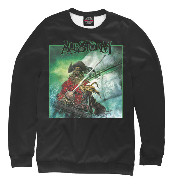 Свитшот для девочек с изображением Alestorm цвета Белый