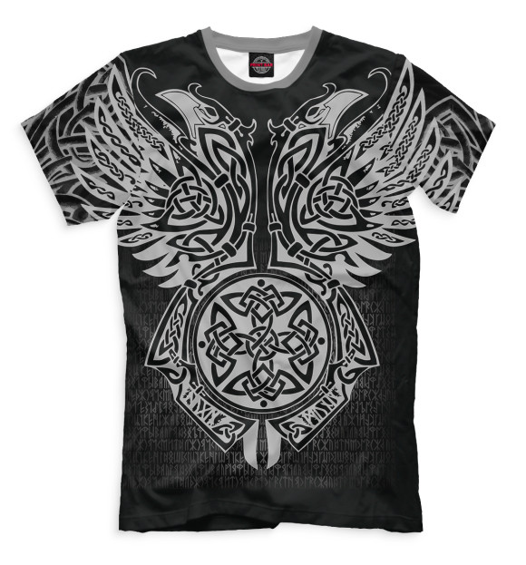 Мужская футболка с изображением Руны цвета Белый