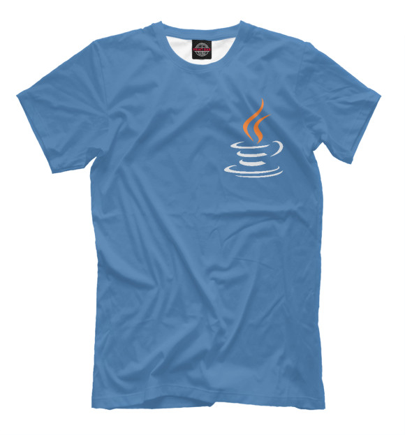 Мужская футболка с изображением Java Logo цвета Белый