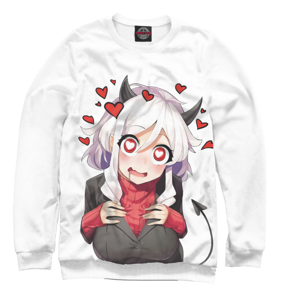Свитшот для мальчиков с изображением Ahegao цвета Белый
