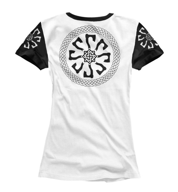 Футболка для девочек с изображением Белый Волк Воин цвета Белый