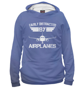 Женское худи Easily Distracted By Airpla