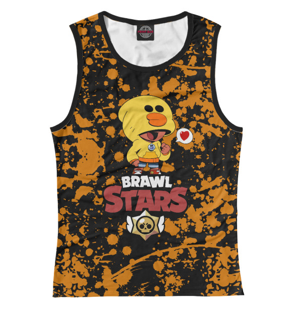 Женская майка с изображением Brawl Stars цвета Белый