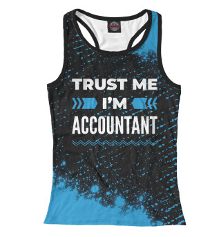 Женская майка-борцовка Trust me I'm Accountant (синий)