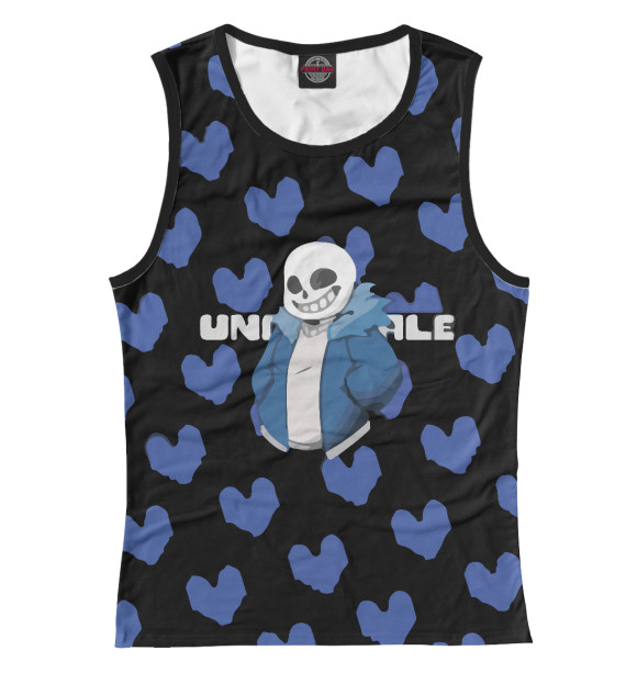 Майка для девочки с изображением Undertale цвета Белый