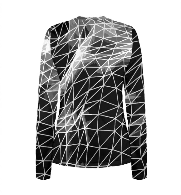 Женский лонгслив с изображением 3D pattern цвета Белый