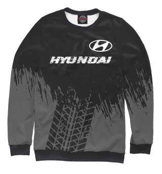 Свитшот для девочек Hyundai Speed Tires (темный фон)