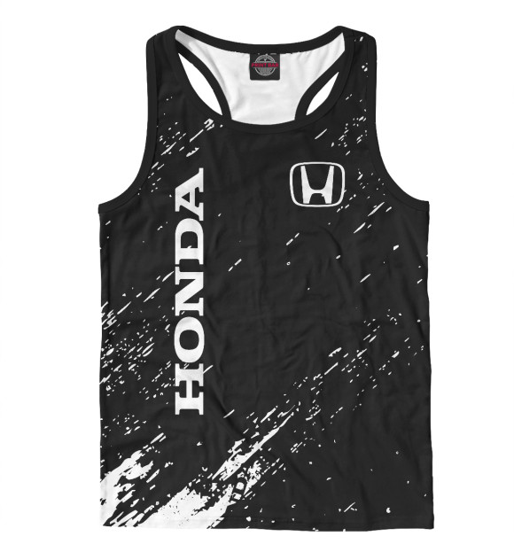 Мужская майка-борцовка с изображением Honda цвета Белый