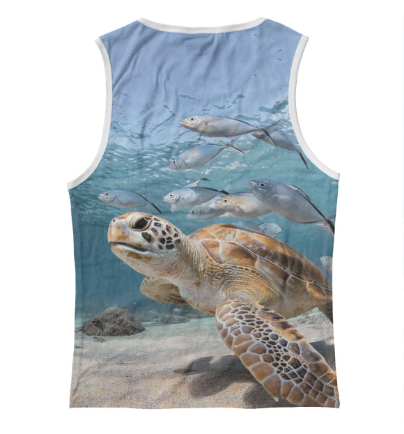 Майка для девочки с изображением Морская черепаха цвета Белый